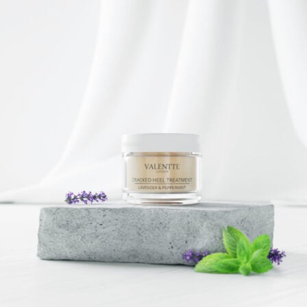 Lavender & peppermint cracked heel treatment.