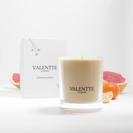 Mandarin & Grapefruit candle scent image with box