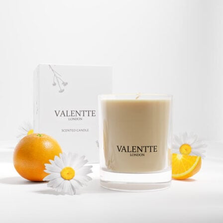 Orange & Chamomile candle scent image with box
