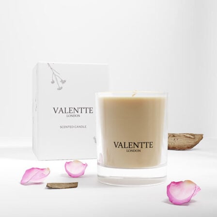 Turkish Rose & Sandalwood candle scent image with box