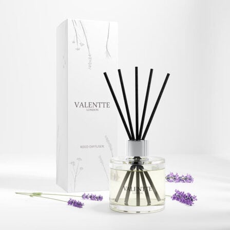 Pure lavender reed diffuser scent image with box