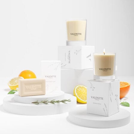 2 candles & soap.