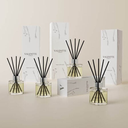 Picture of our Buy 2 get 2 free bundle, showinc 4 diffusers with their boxes